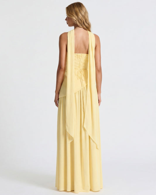 Celia | Vestido bicolor Con corte