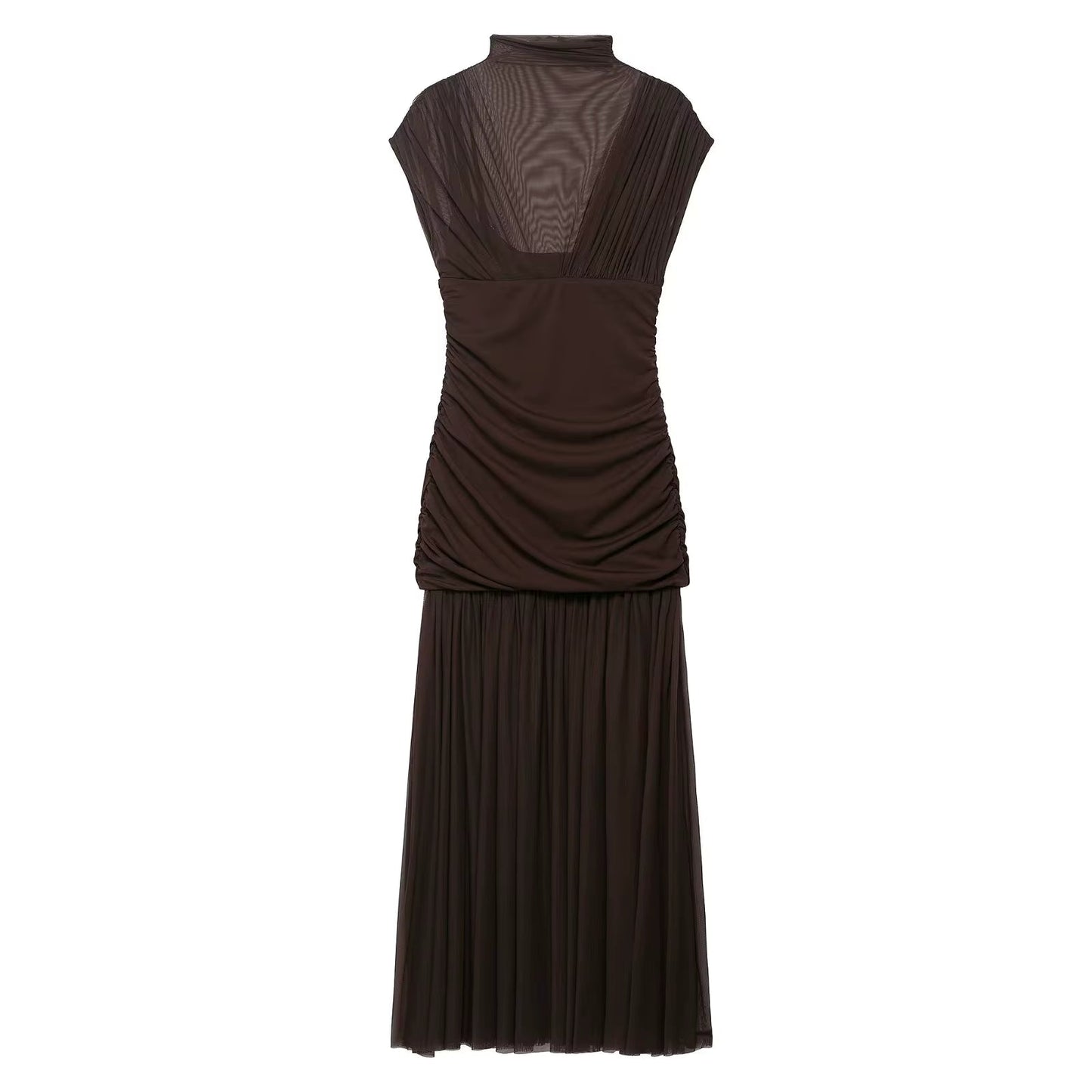 Goya - Vestido largo drapeado de diseño