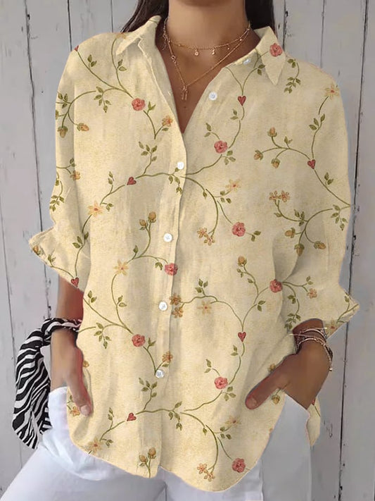 Liva | Blusa con bordado floral elegante
