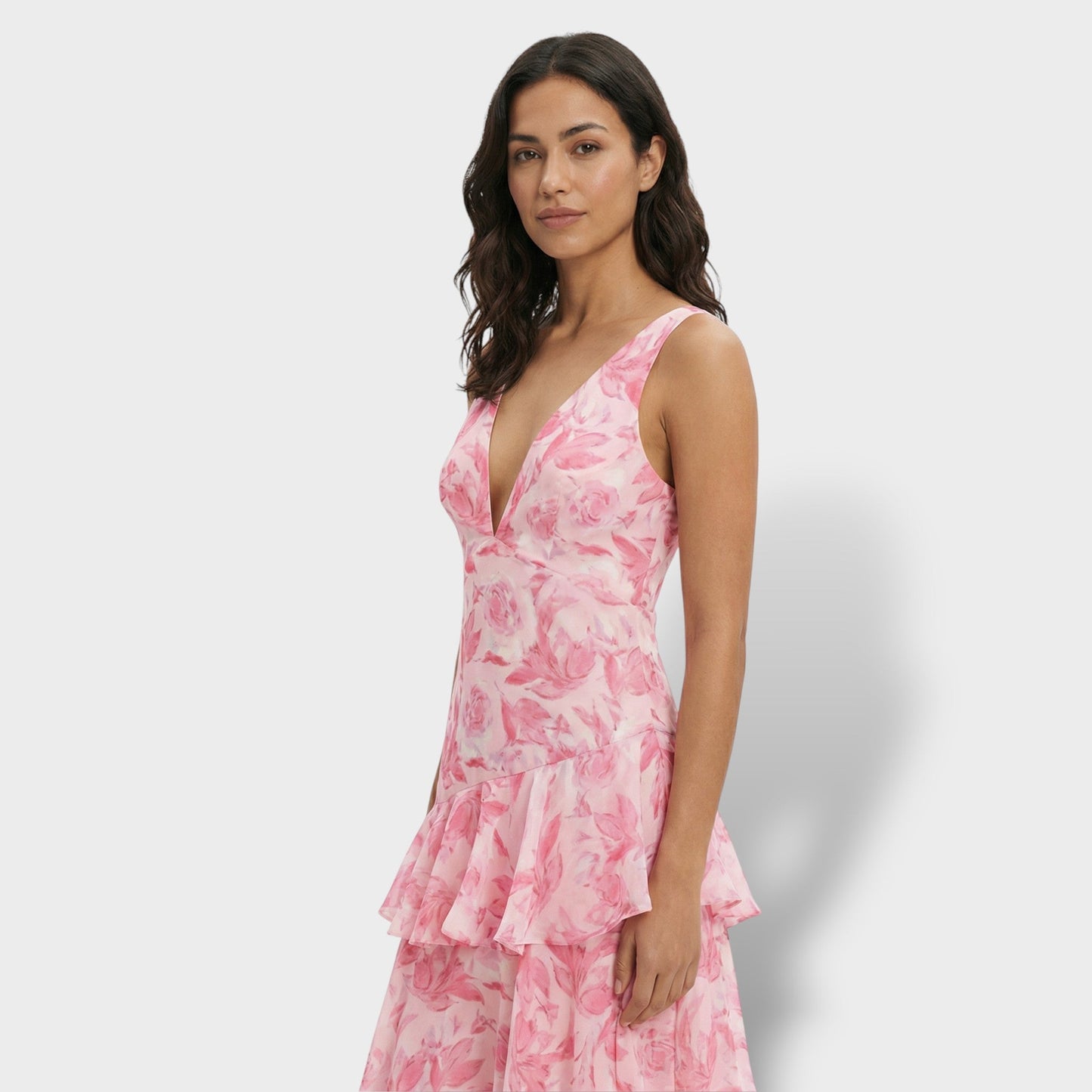 Emma Vestido Largo Elegante Escote V