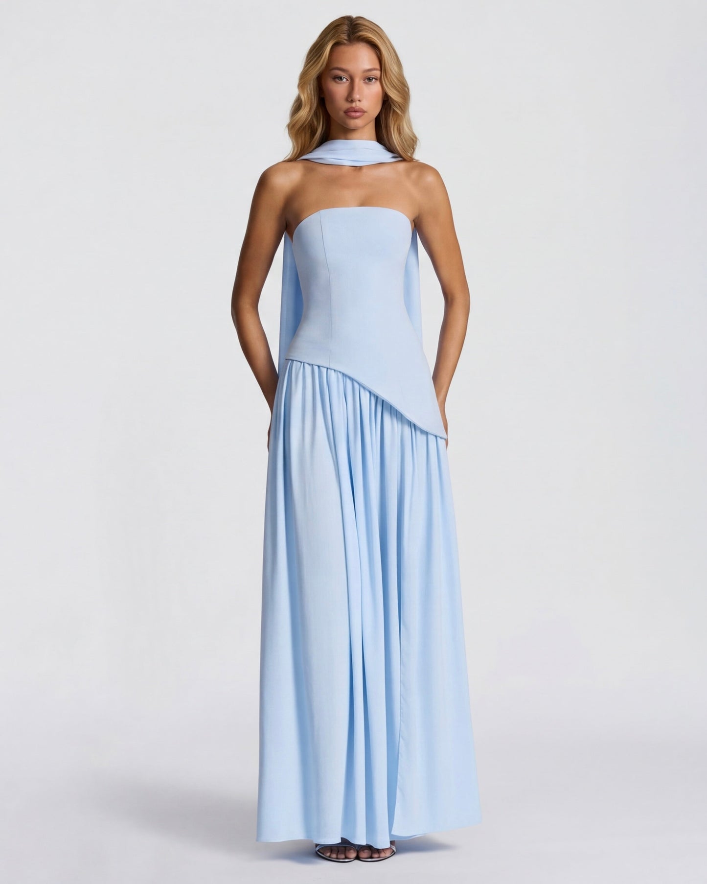 Celia | Vestido bicolor Con corte