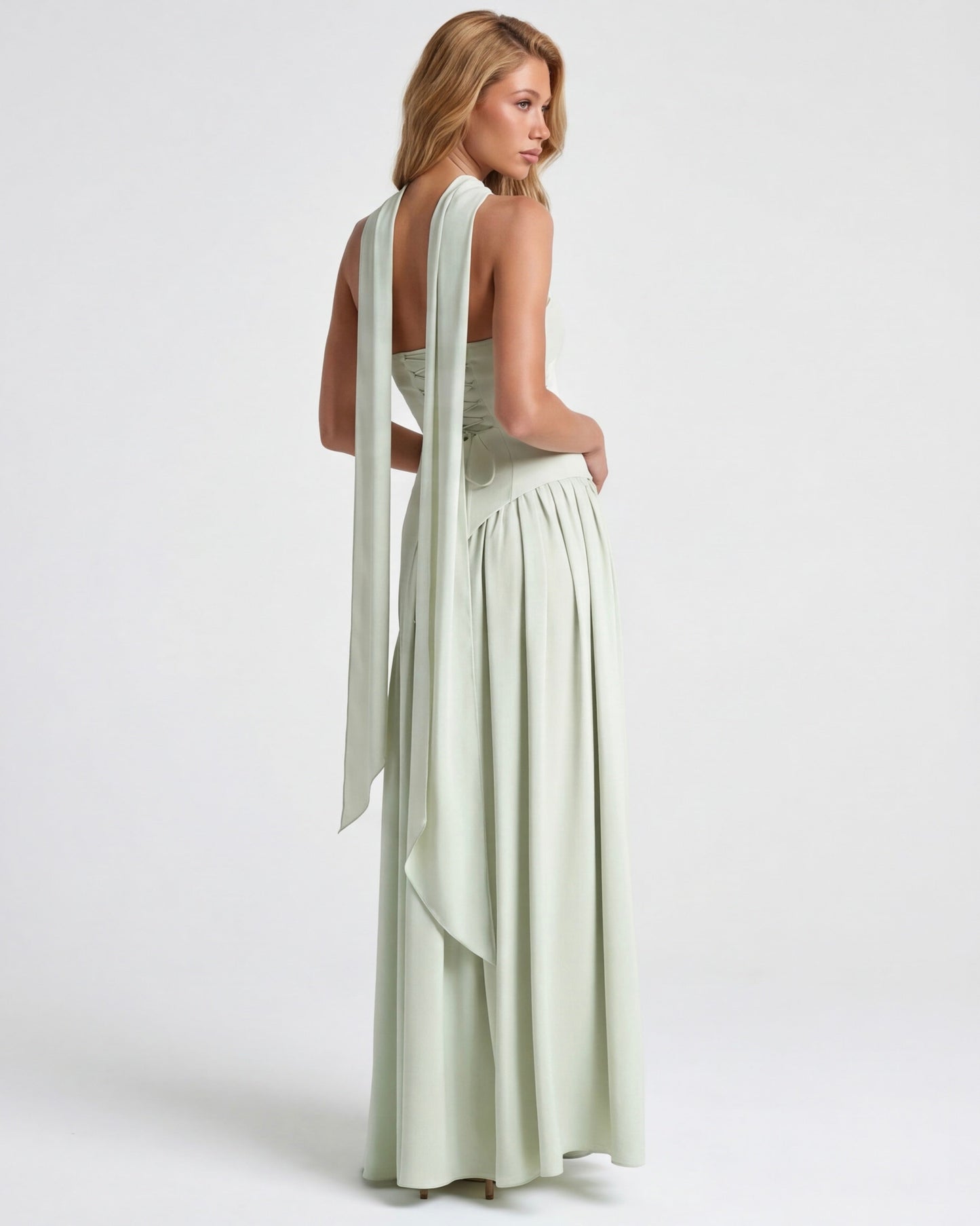 Celia | Vestido bicolor Con corte