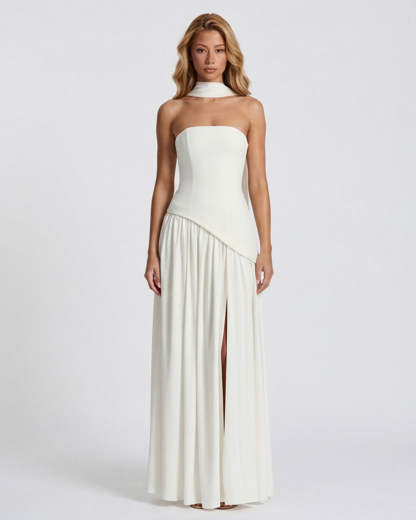 Celia | Vestido bicolor Con corte