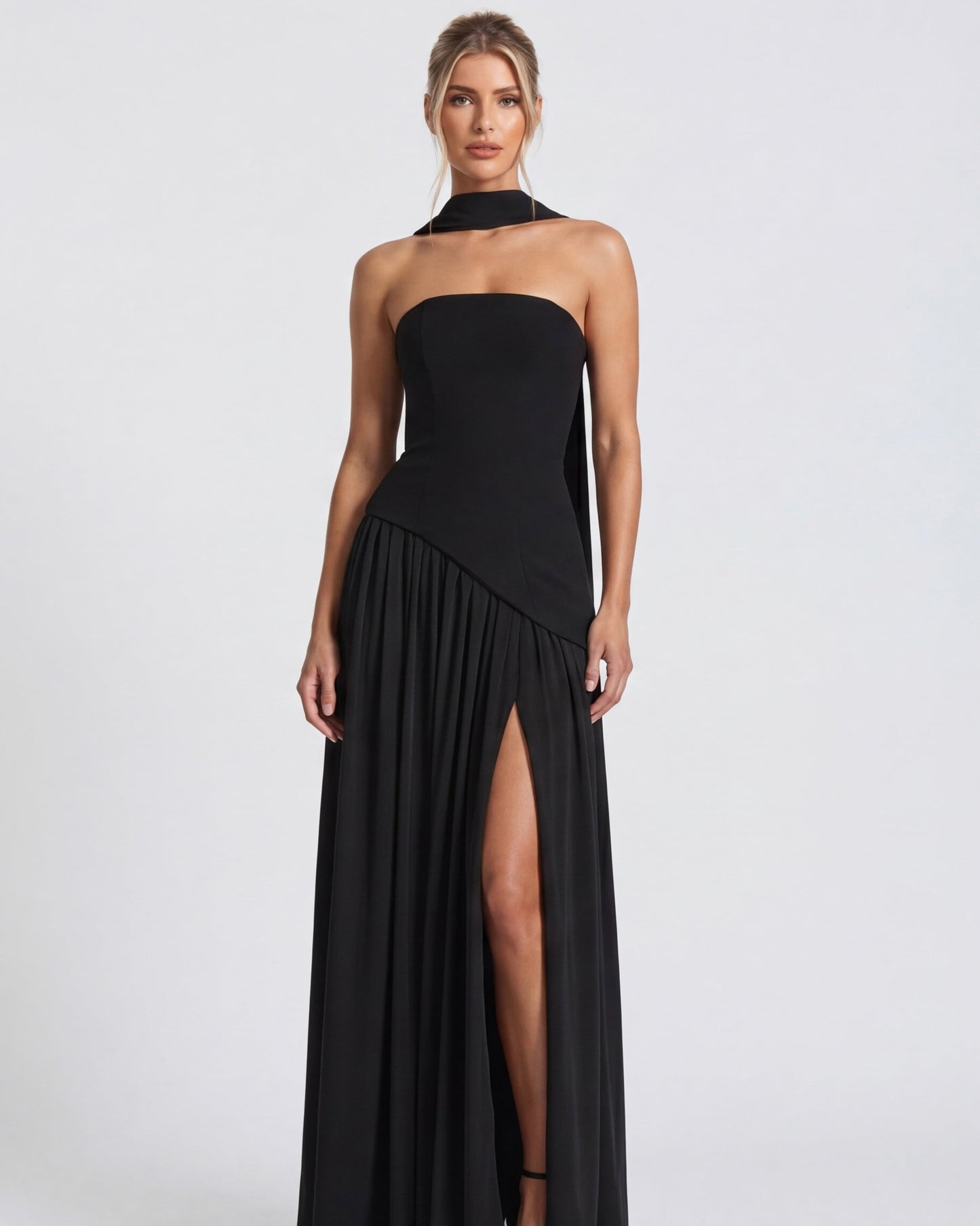 Celia | Vestido bicolor Con corte