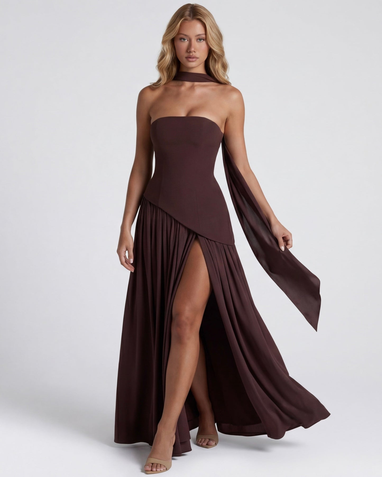 Celia | Vestido bicolor Con corte