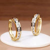 Pendientes aro de oro con cristal deslumbrante
