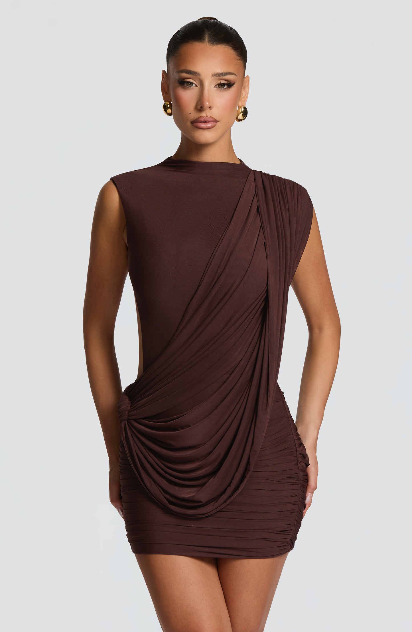 Vestido Mini Valeria — Naranja Teja